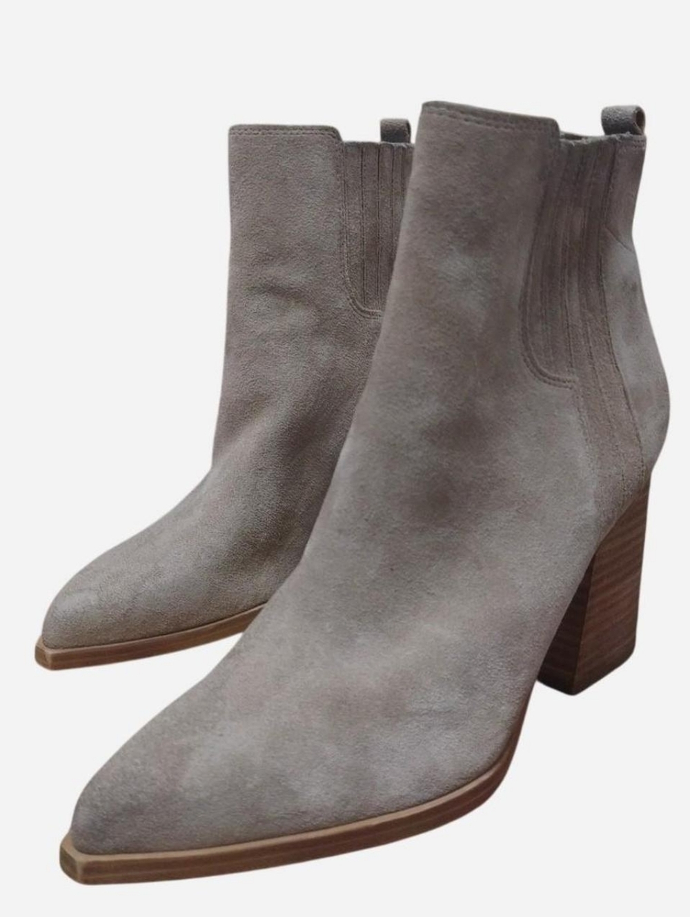 Marc Fisher Tan Suede Heels with Almond Toe Size 9 M